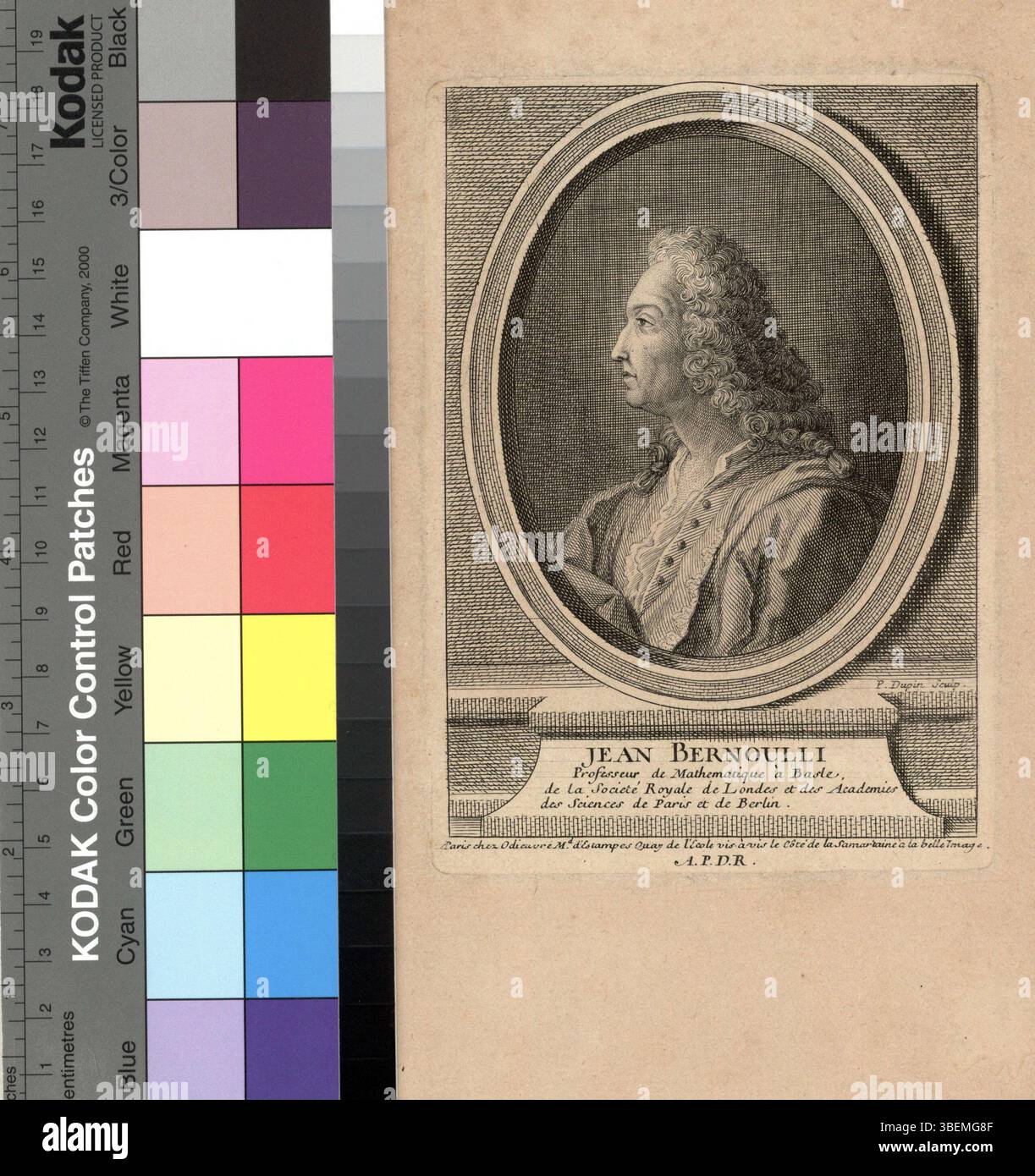 This copper engraving, created by P. Dupin in 1752, portrays the ...