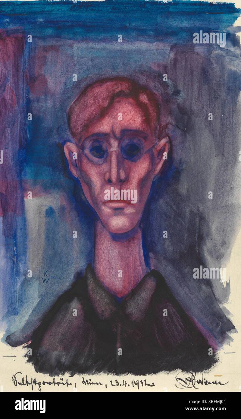 Depression, Selbstporträt* by Karl Wiener (1932) is a pencil