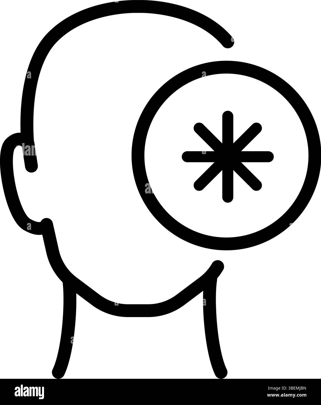 Hypothermia Outline Icon. Vector Illustration of Person with Cold ...