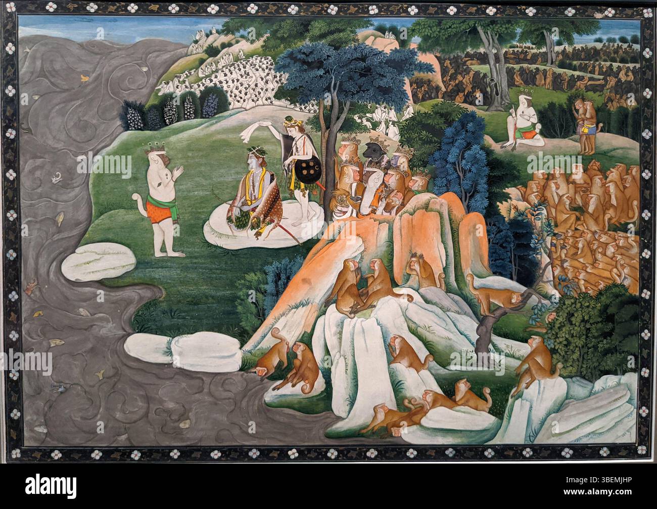 Monkey Rama This 1850 painting depicts Rama and Lakshmana receiving a monkey army ...