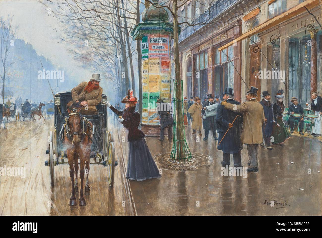 Jean beraud parisian street scene hi-res stock photography and