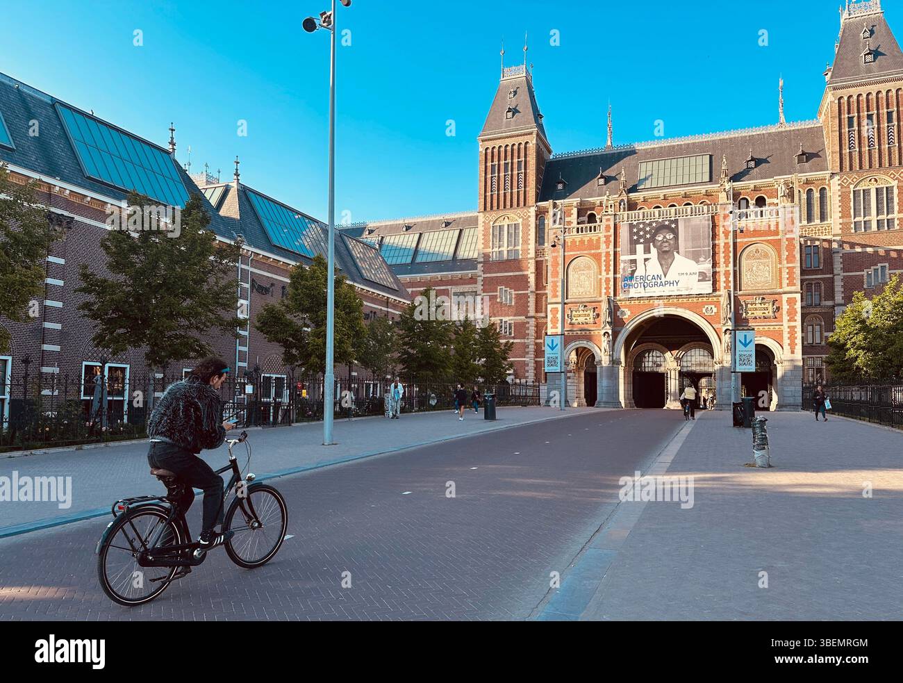 Rijksmuseum Amsterdam The Netherlands 2025 sunny day blue sky - Smartphone Captured Stock Image