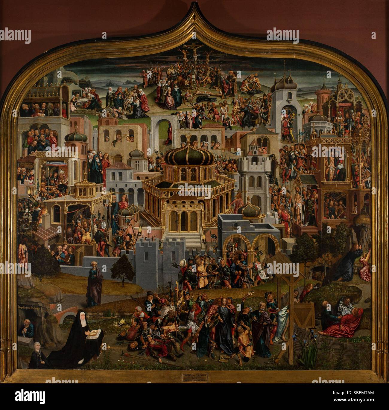 This 1517 panoramic map of Jerusalem provides a detailed view of the ...