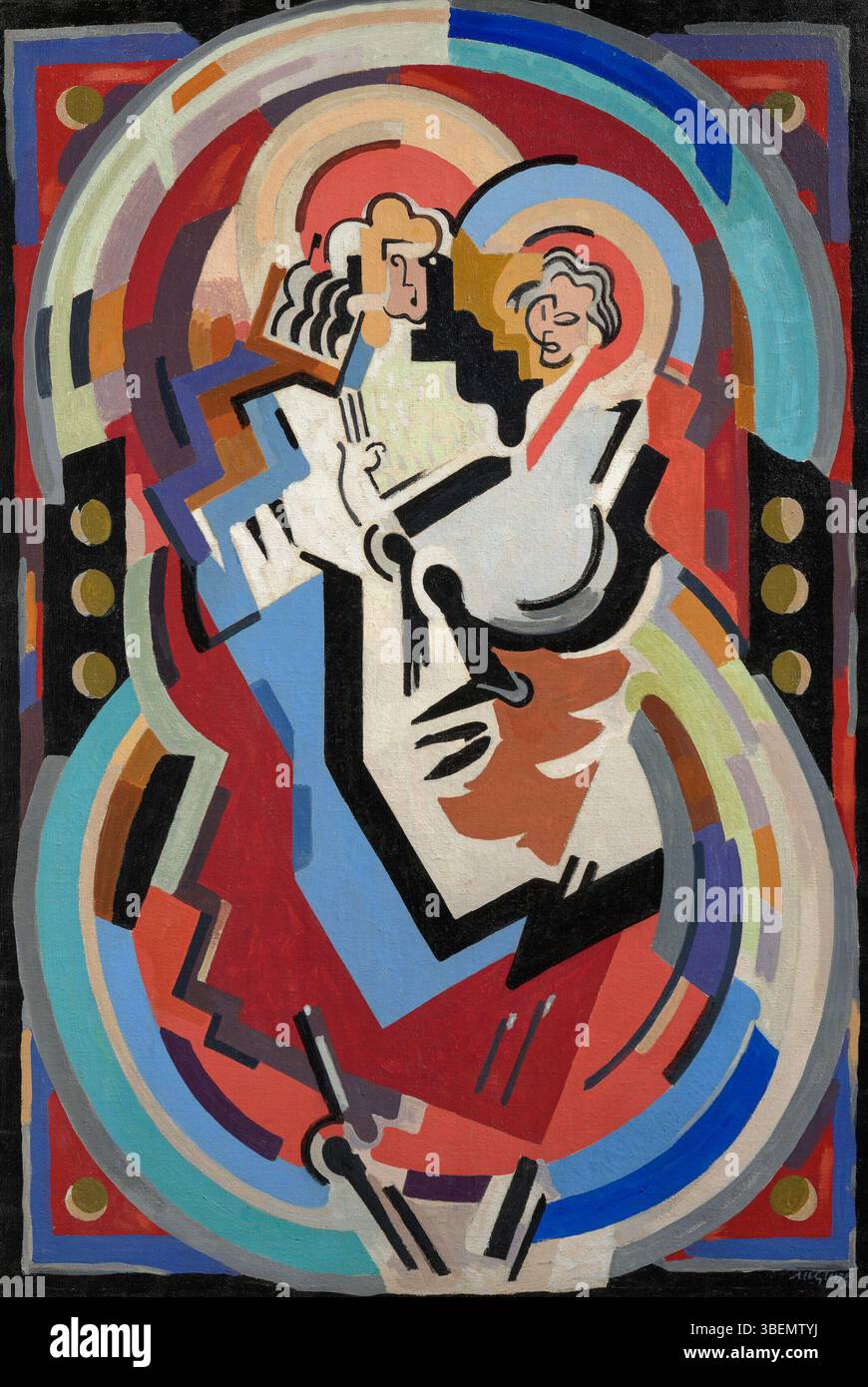  Gleizes、アルベール・グレーズ This 1936 painting by Albert Gleizes, titled 'Composition