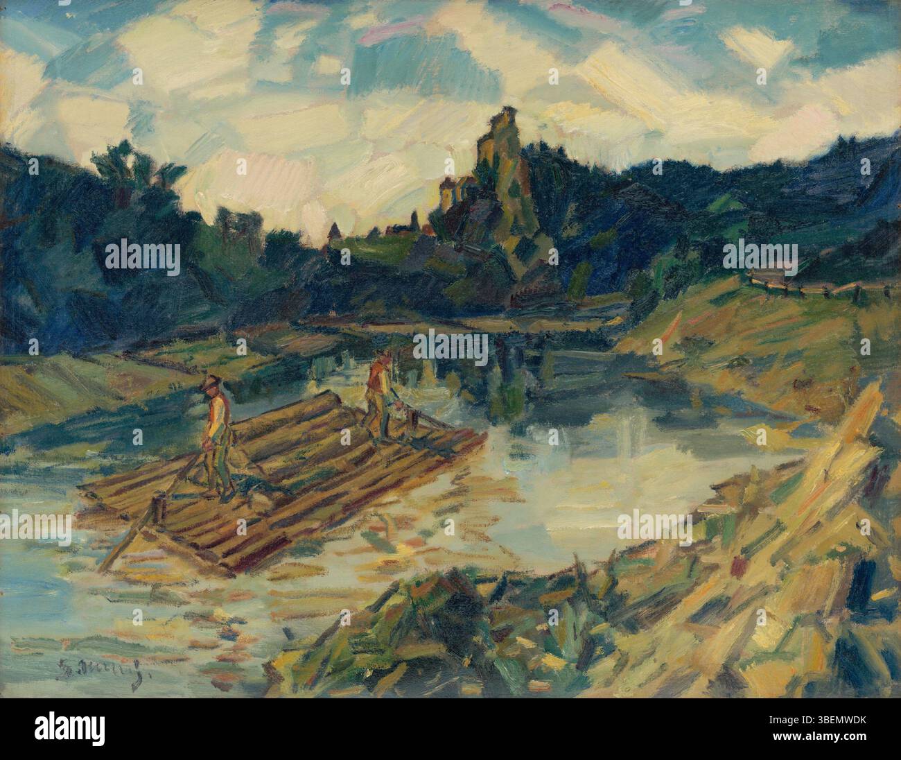 This painting by Gustáv Mallý, created between 1935 and 1940, titled ...