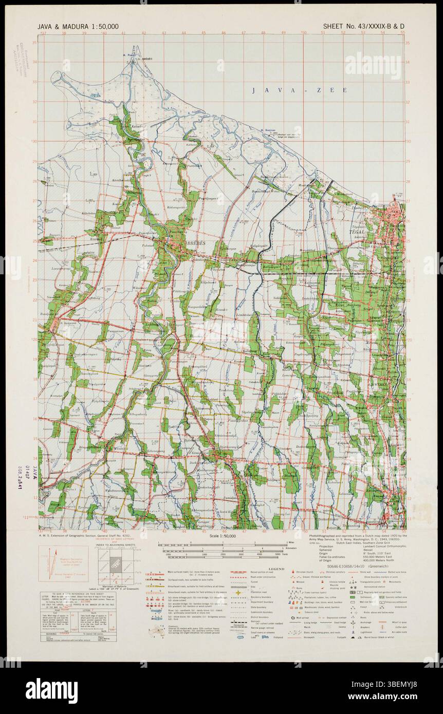 Page 164 of the 'Java & Madura 1:50.000' map, produced by the U.S ...