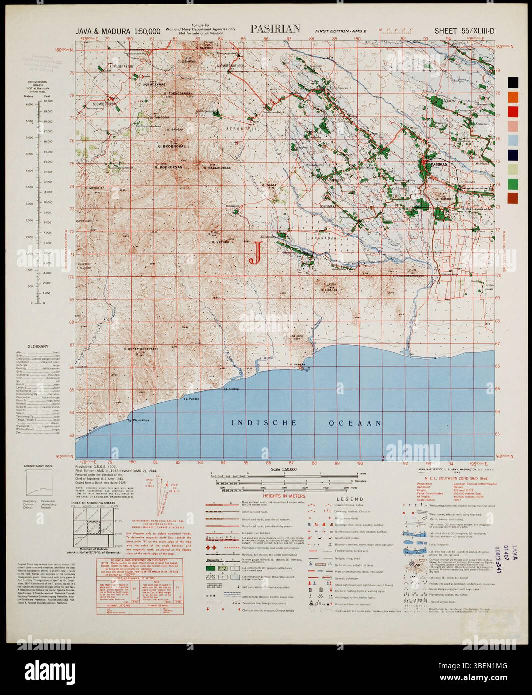 Sheet 384 of the 1:50 000 Java & Madura topographic series produced by ...