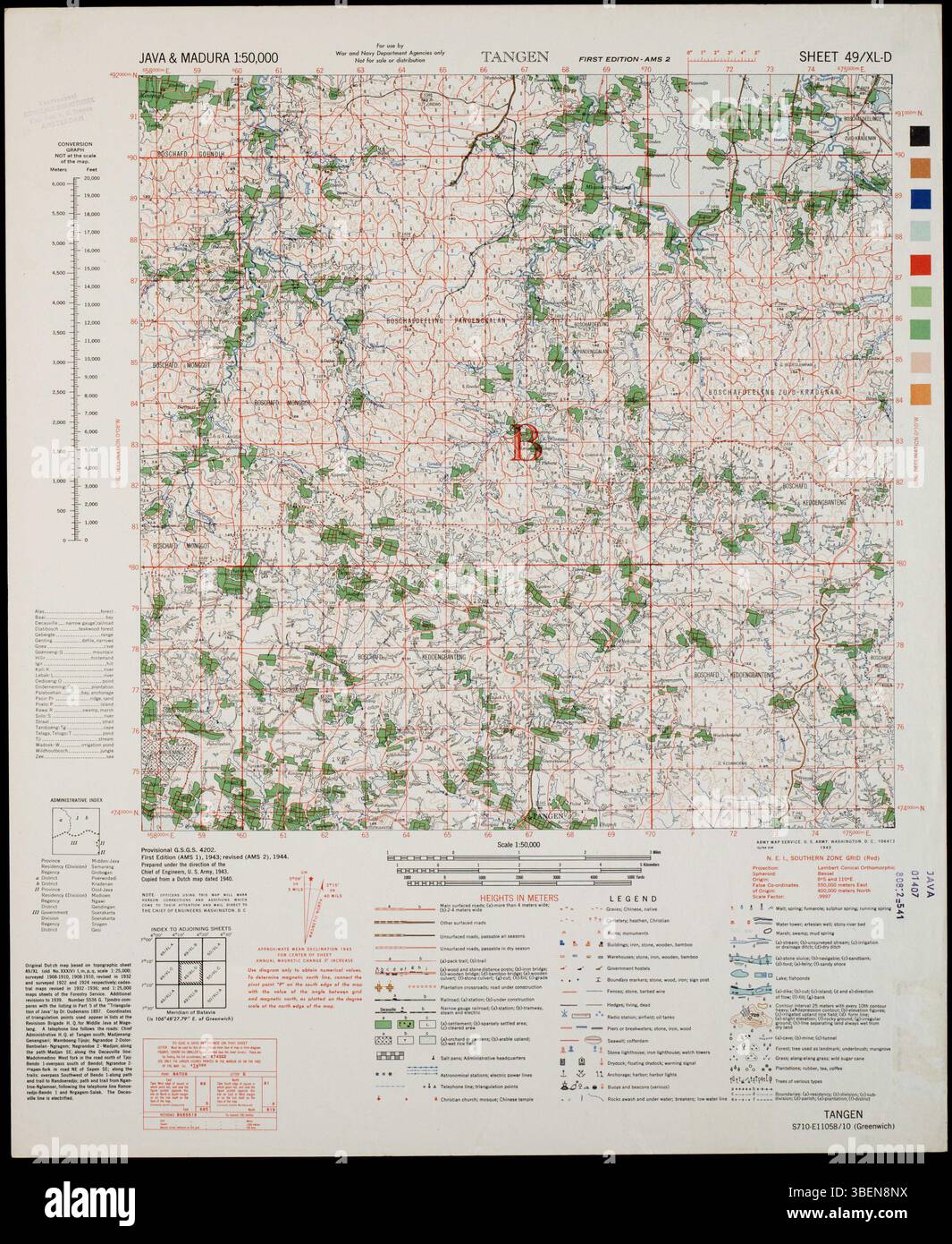 This U.S. Army map of Java and Madura, produced by the U.S. Defense ...