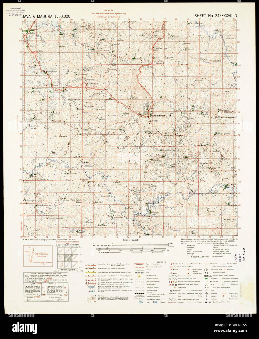 Quad Reference Map This 1:50,000 topographic map of Java and Madura, created by the US ...