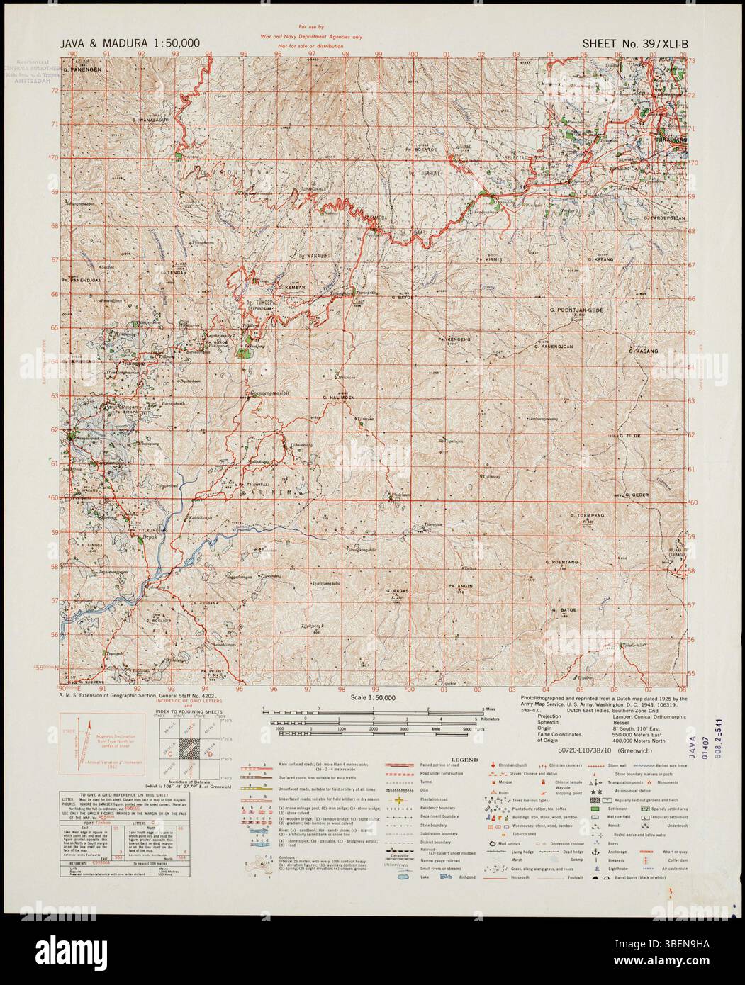 This topographic map of Java and Madura, produced by the U.S. Defense ...