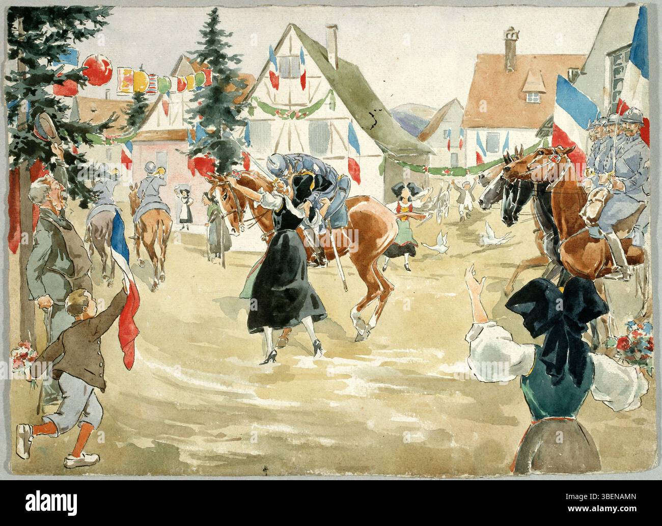Lib ration De L Alsace Is An 18th century Watercolor By Charles lib-ration-de-l-alsace-is-an-18th-century-watercolor-by-charles