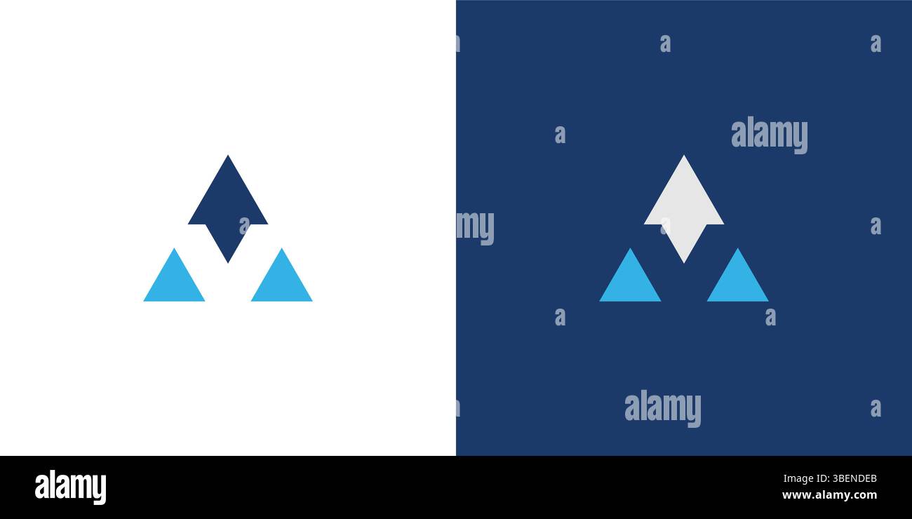 Modern and strong letter AV logo design Stock Vector