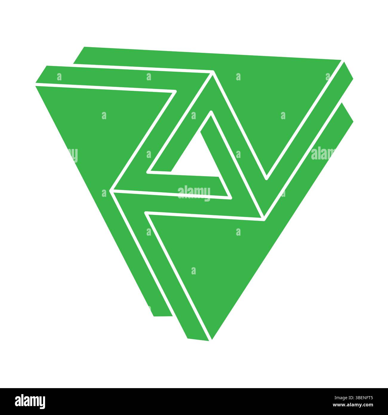 Optical illusion logo. Impossible shapes. Sacred geometry figure ...