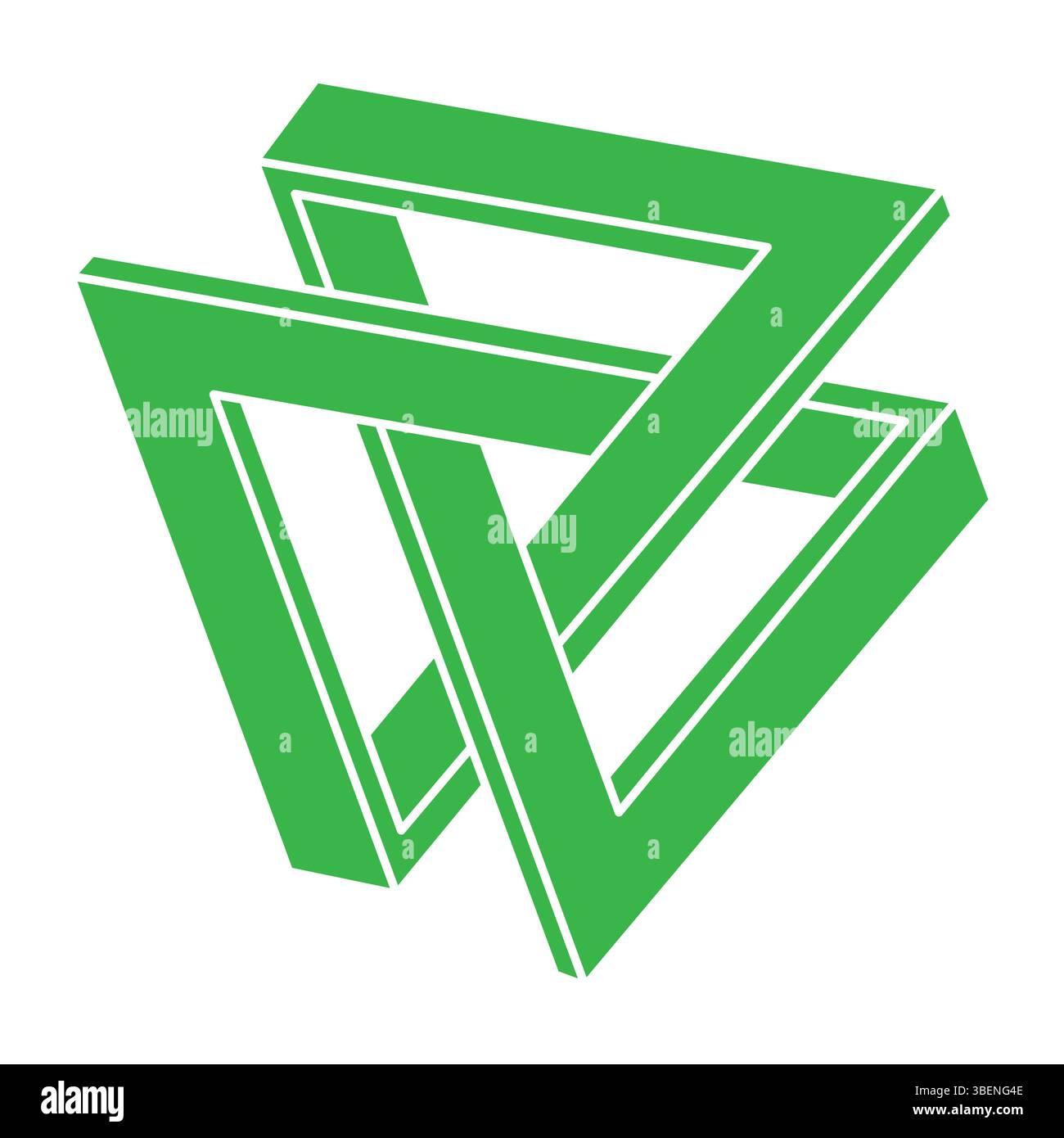 Optical illusion logo. Sacred geometry. Impossible shapes. Abstract ...