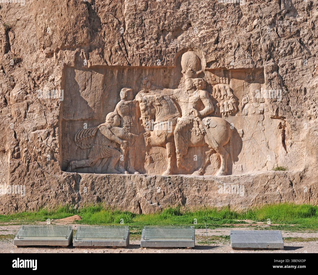 The Nagsh-e Rostam archaeological site in Shiraz, Iran, is a very old ...