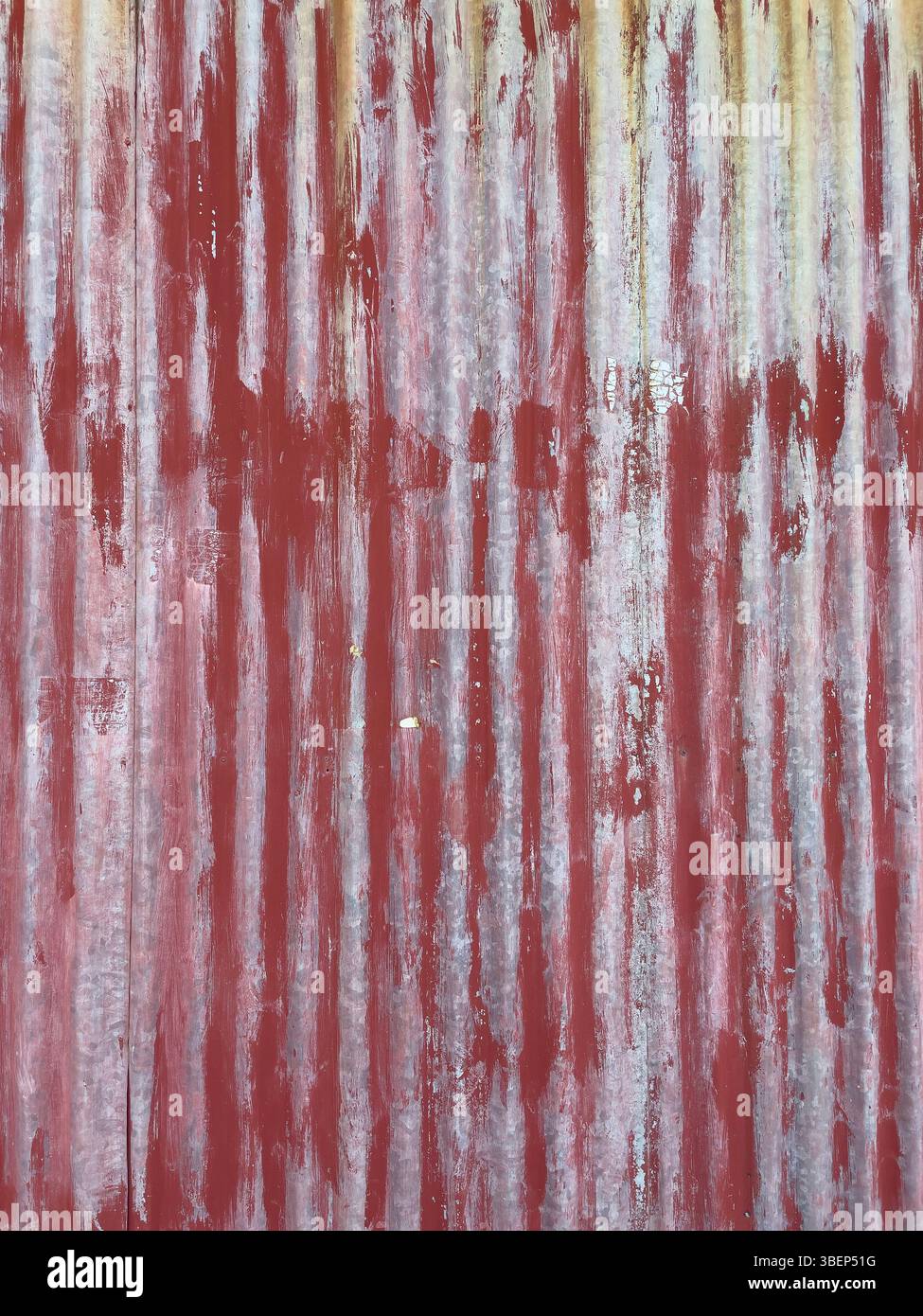 Rusty Corrugated Metal Wall Texture Stock Photo