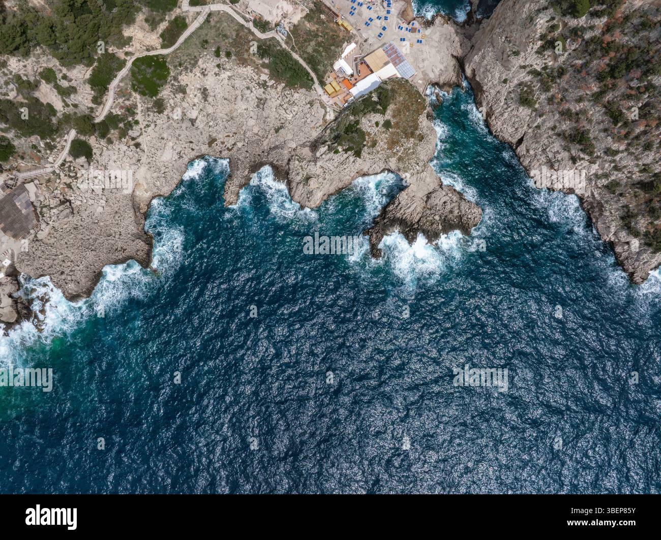 Aerial view rugged cliffs turbulent hi-res stock photography and images ...