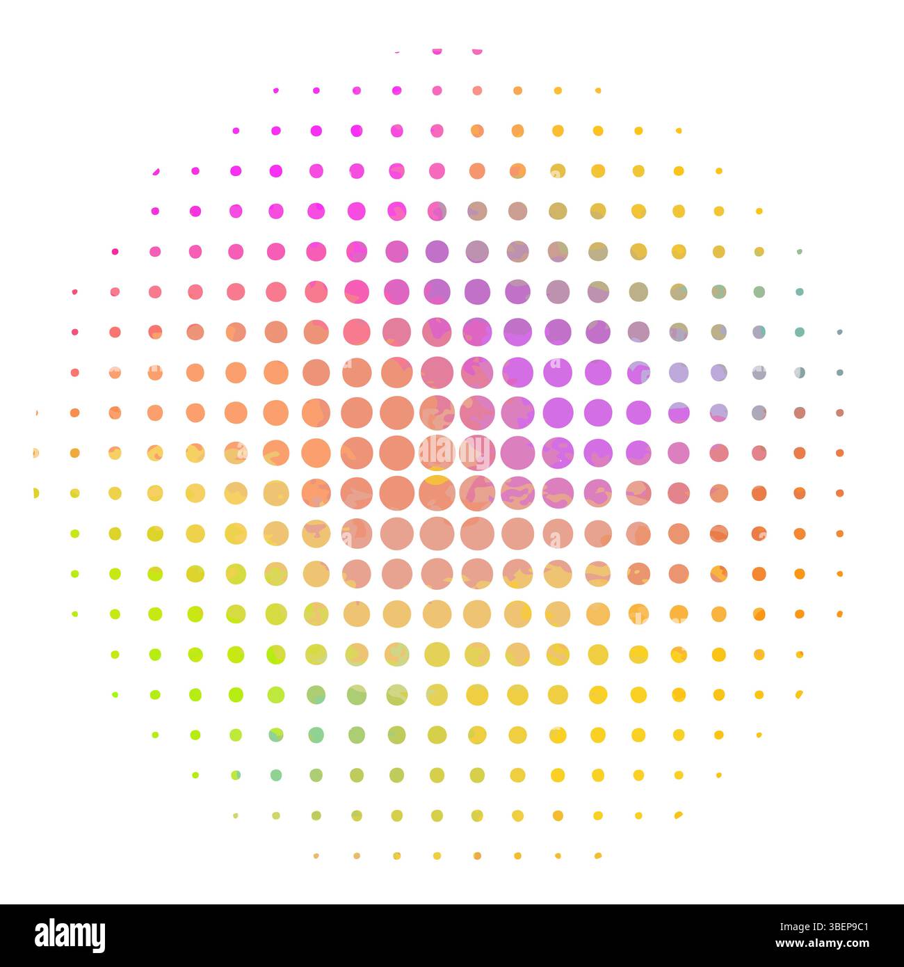 colored abstractions with halftone dots. Not AI, Vector illustration Stock Vector