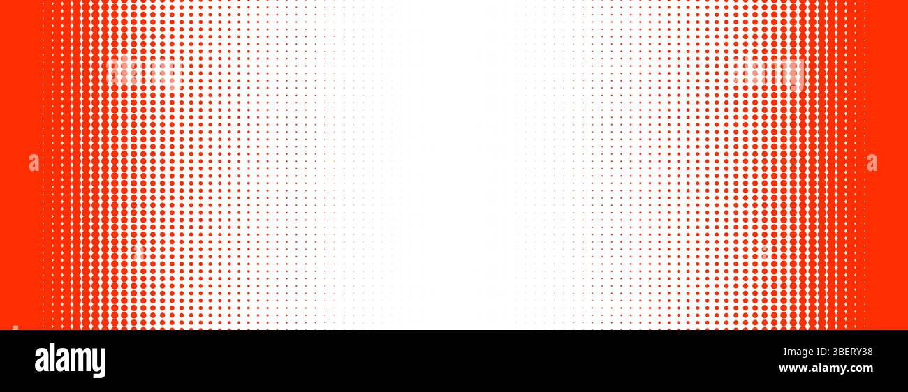 Red halftone gradient texture. Vanishing cartoon polka dot background ...