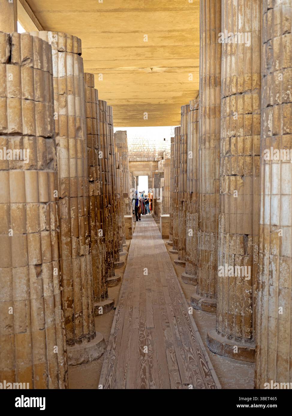 The columned entrance into the Djoser Step Pyramid complex Stock Photo
