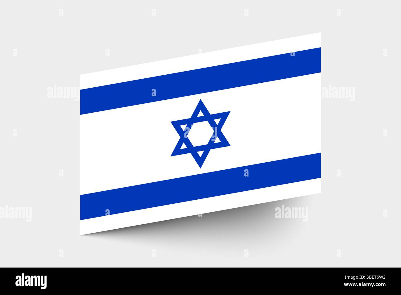 Flag of Israel. Israel flag official colors tilted icon digital vector ...