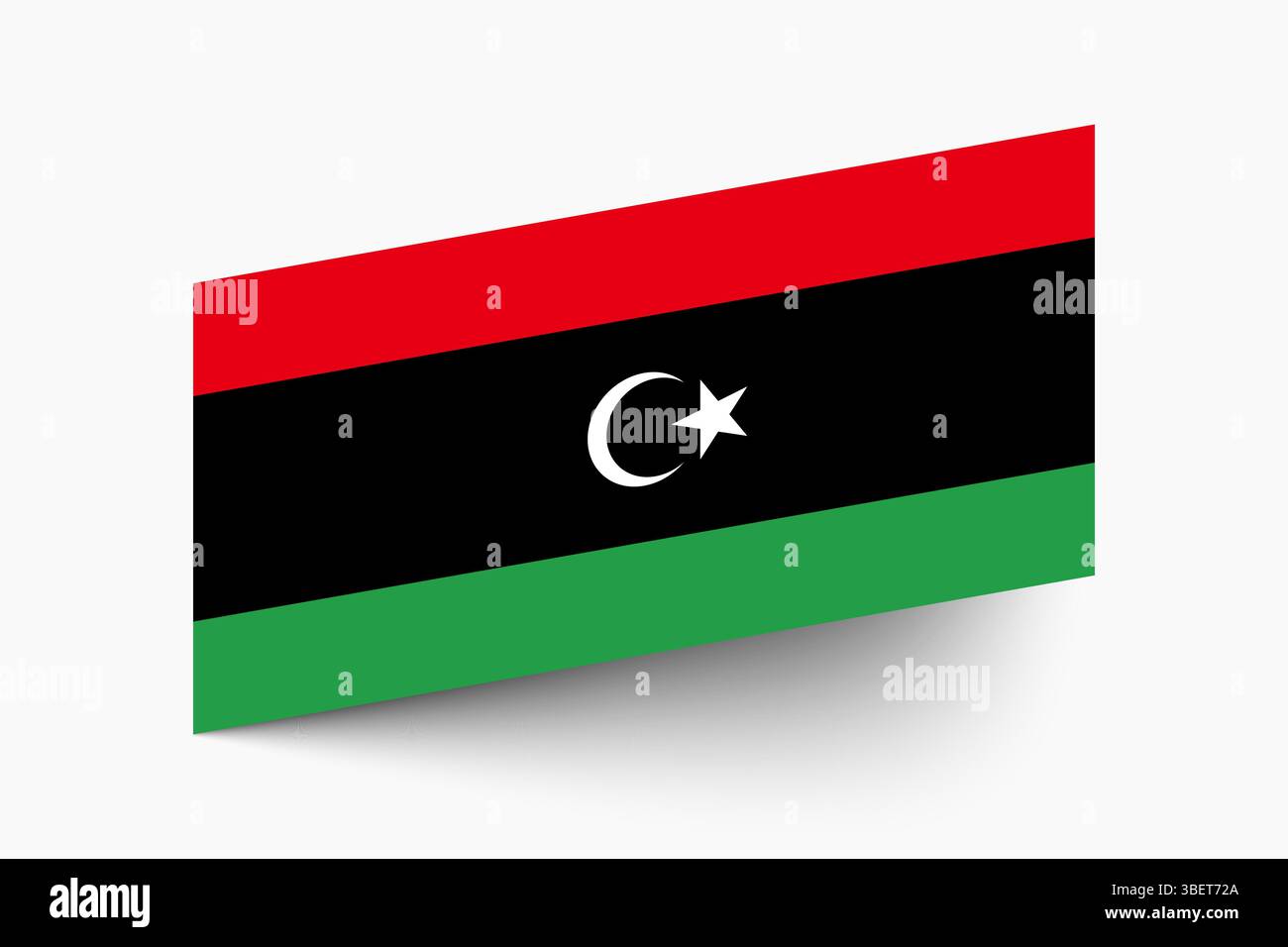 Flag of Libya. Libya flag official colors tilted icon digital vector ...