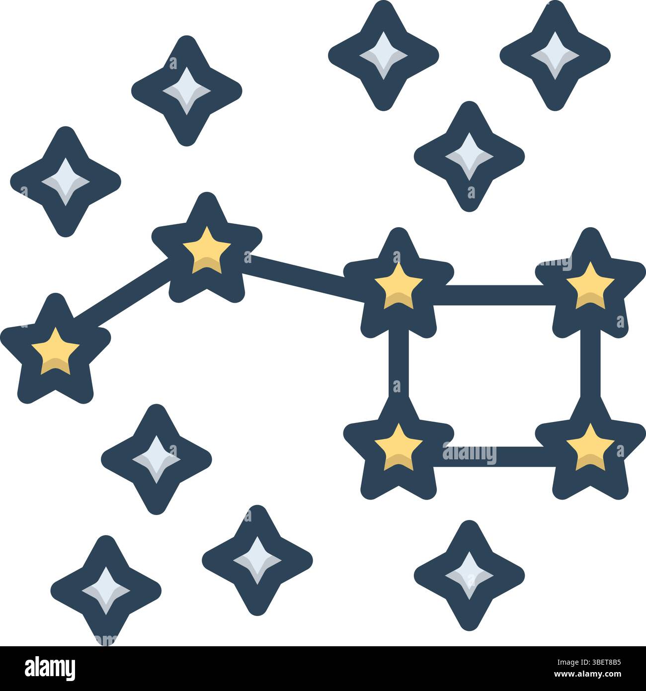 Icon for big dipper, ursa major Stock Vector