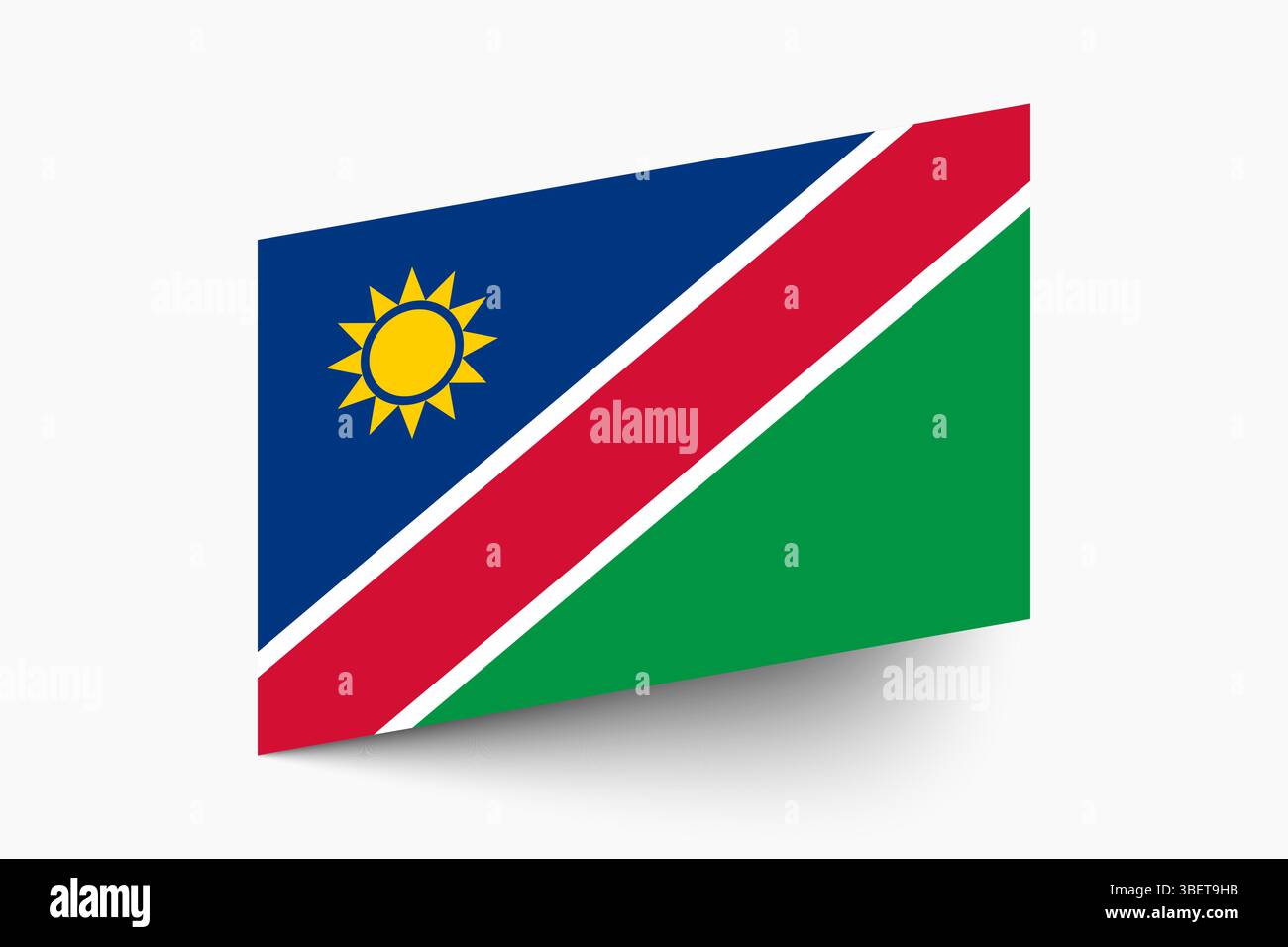 Flag of Namibia. Namibia flag official colors tilted icon digital ...