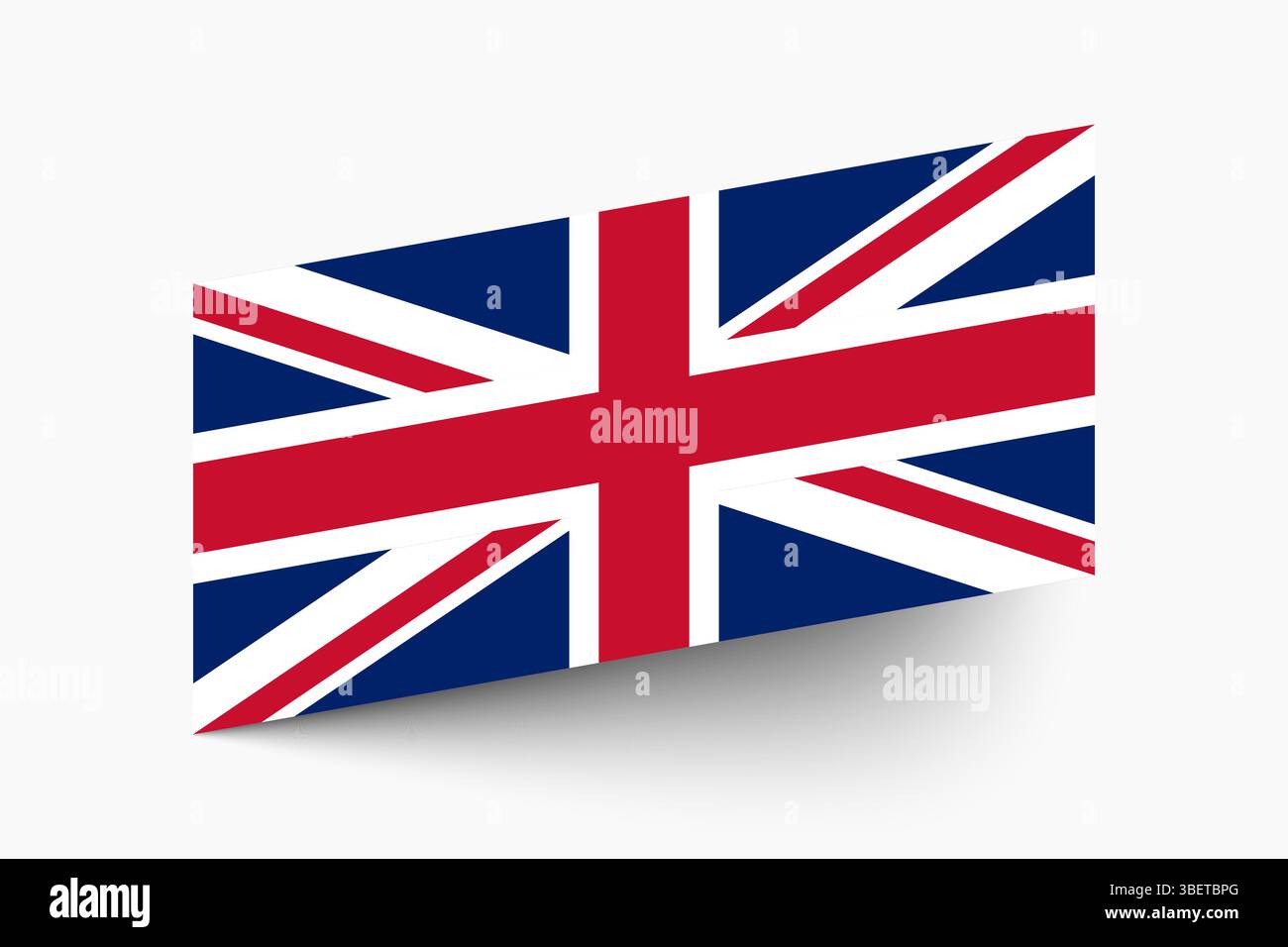 Flag of United Kingdom. United Kingdom flag official colors tilted icon digital vector illustration design. Stock Vector