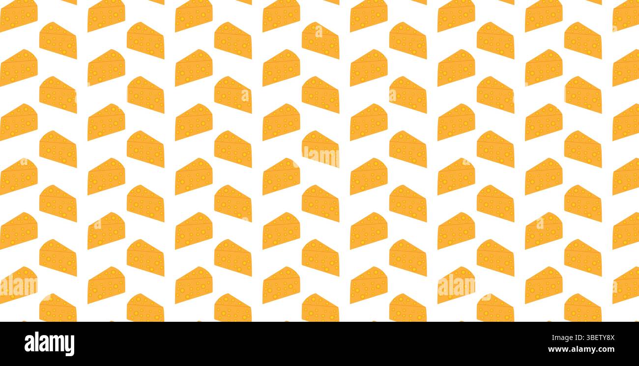 Cheese Slice Pattern Background for National Cheese Day Stock Vector