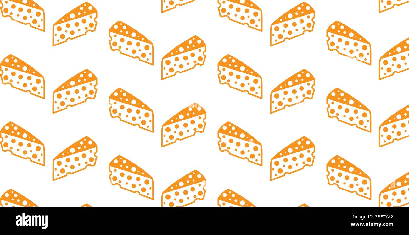 Cheese Slice Pattern Background for National Cheese Day Stock Vector