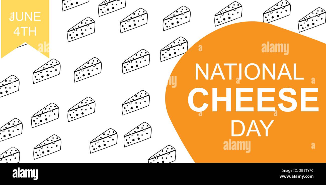Cheese Slice Pattern Background for National Cheese Day Stock Vector