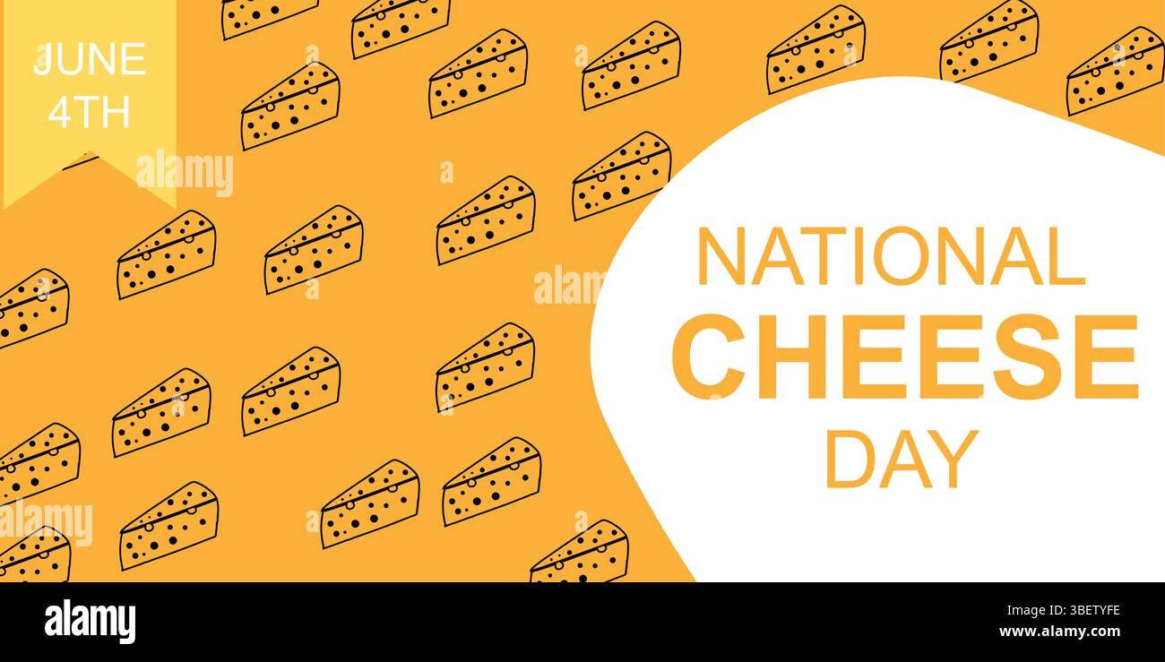 Cheese Slice Pattern Background for National Cheese Day Stock Vector