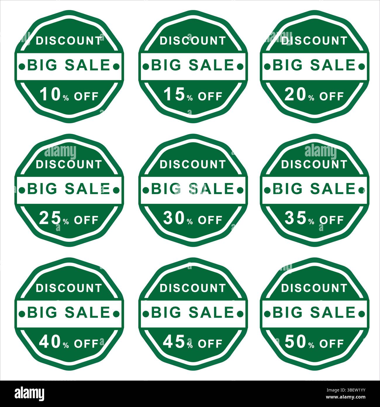 Big Sale Discount Offer Banners and Promotion Templates – Editable Vector on White Background. perfect for campaigns and social media promotions. Stock Vector