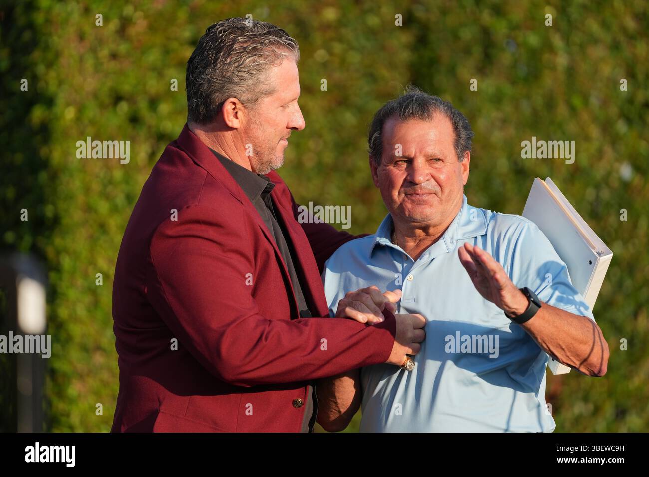 Steve Beuerlein (left) and Mike Eruzione at the JESPYS awards at JSerra ...