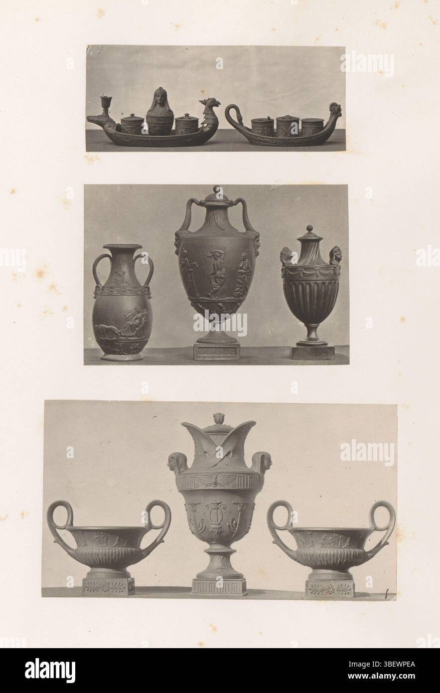Cundall, Joseph, Two ink jars and six vases, photograph