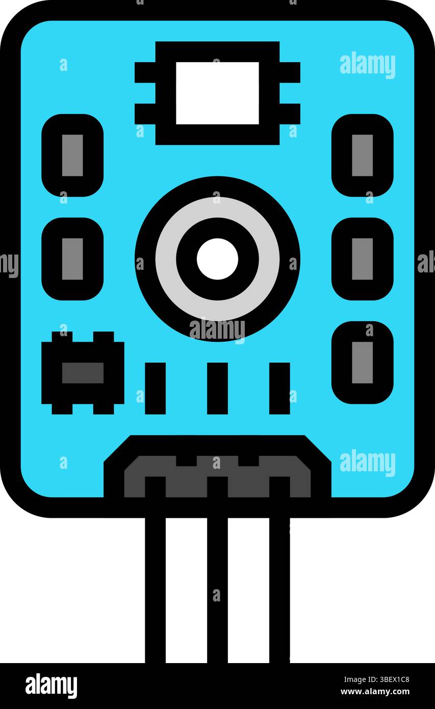 uv light sensor module color icon vector illustration Stock Vector ...