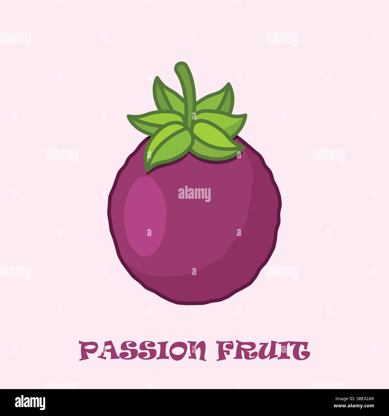 Passion fruit icon in flat style. Passionfruit vector illustration on ...