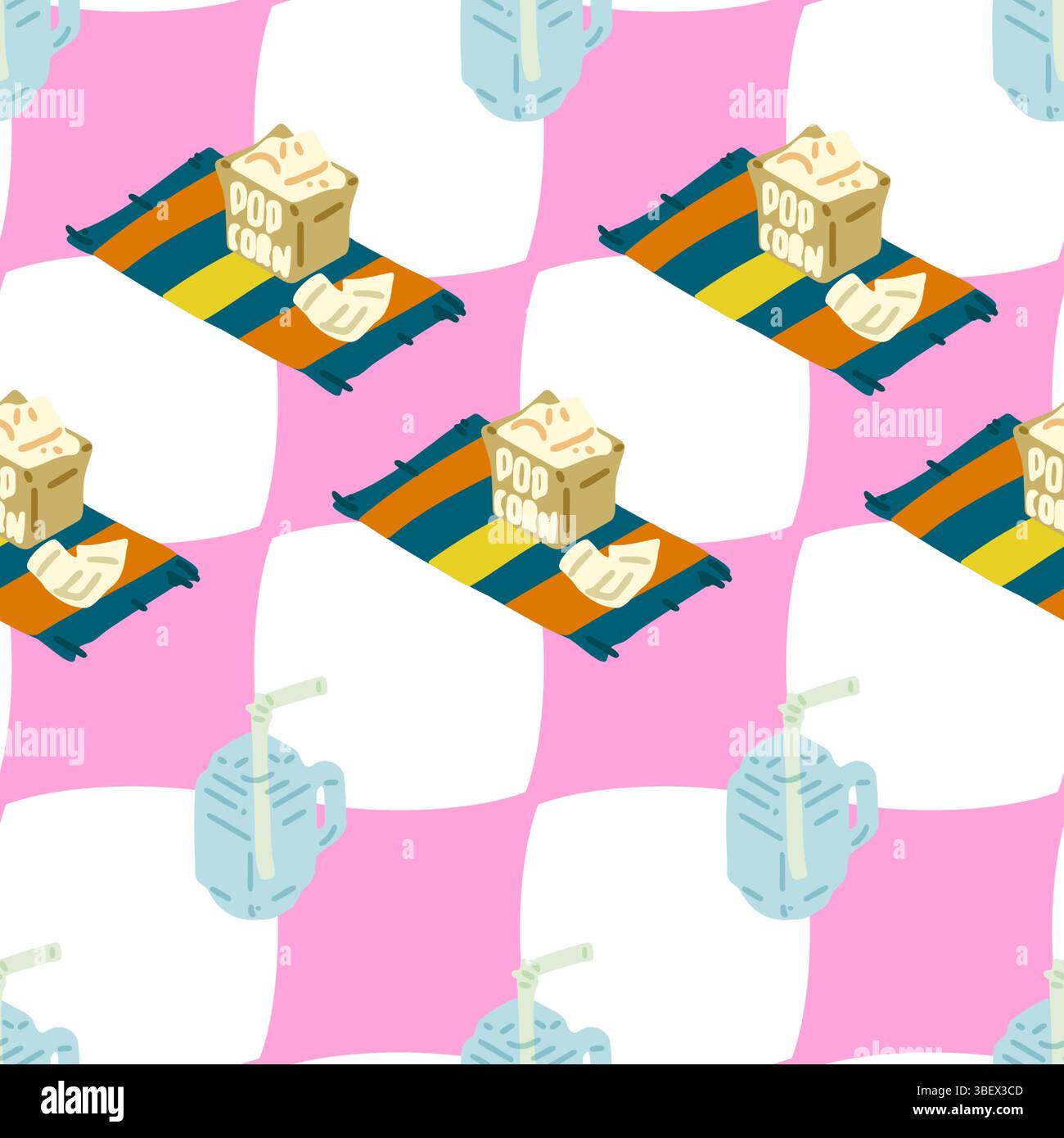 Summer Pinic Pattern Picnic Snack Summer Pattern Design Stock Vector Image & Art - Alamy