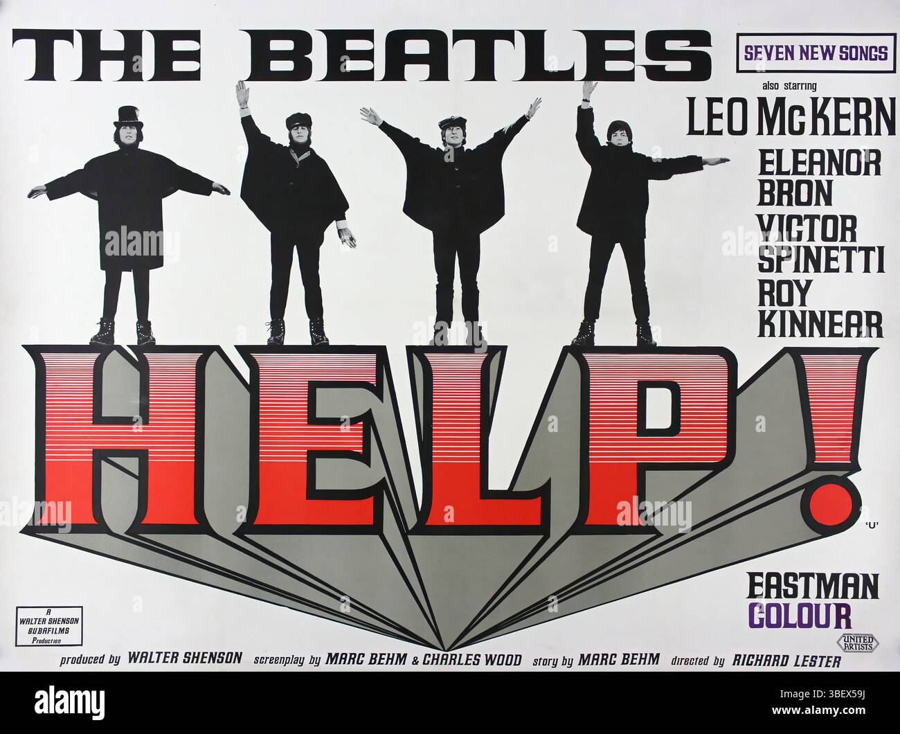 Beatles help poster hi-res stock photography and images - Alamy