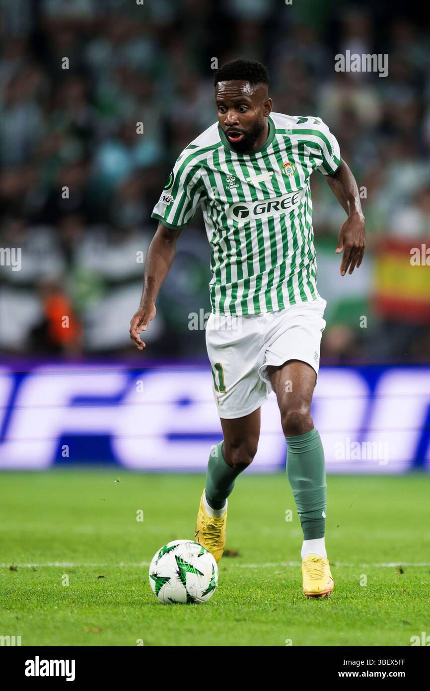 Cedric Bakambu Of Real Betis Balompie In Action During The UEFA cedric-bakambu-of-real-betis-balompie-in-action-during-the-uefa
