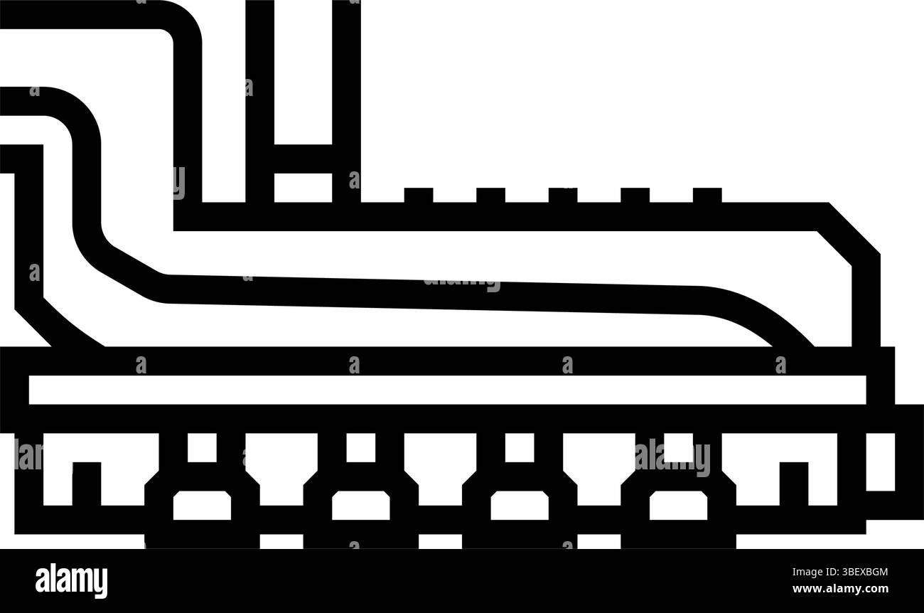 clinker cooler cement production line icon vector illustration Stock ...