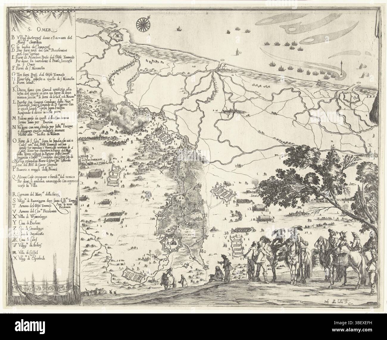 Italy, Bella, Stefano della, Siege of Saint-Omer, 1638, Italy, back ...