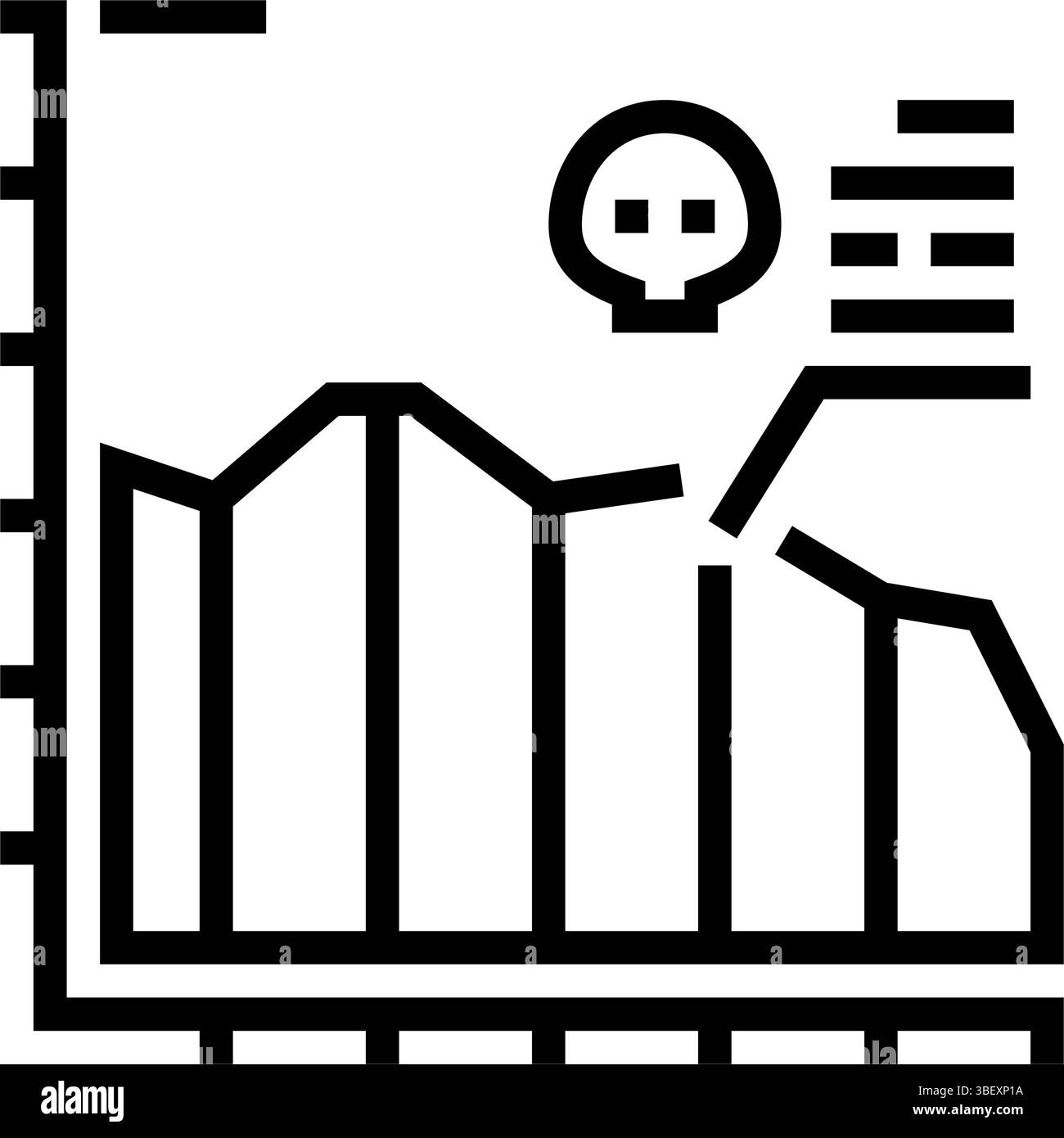 chart rate mortality line icon vector illustration Stock Vector Image ...
