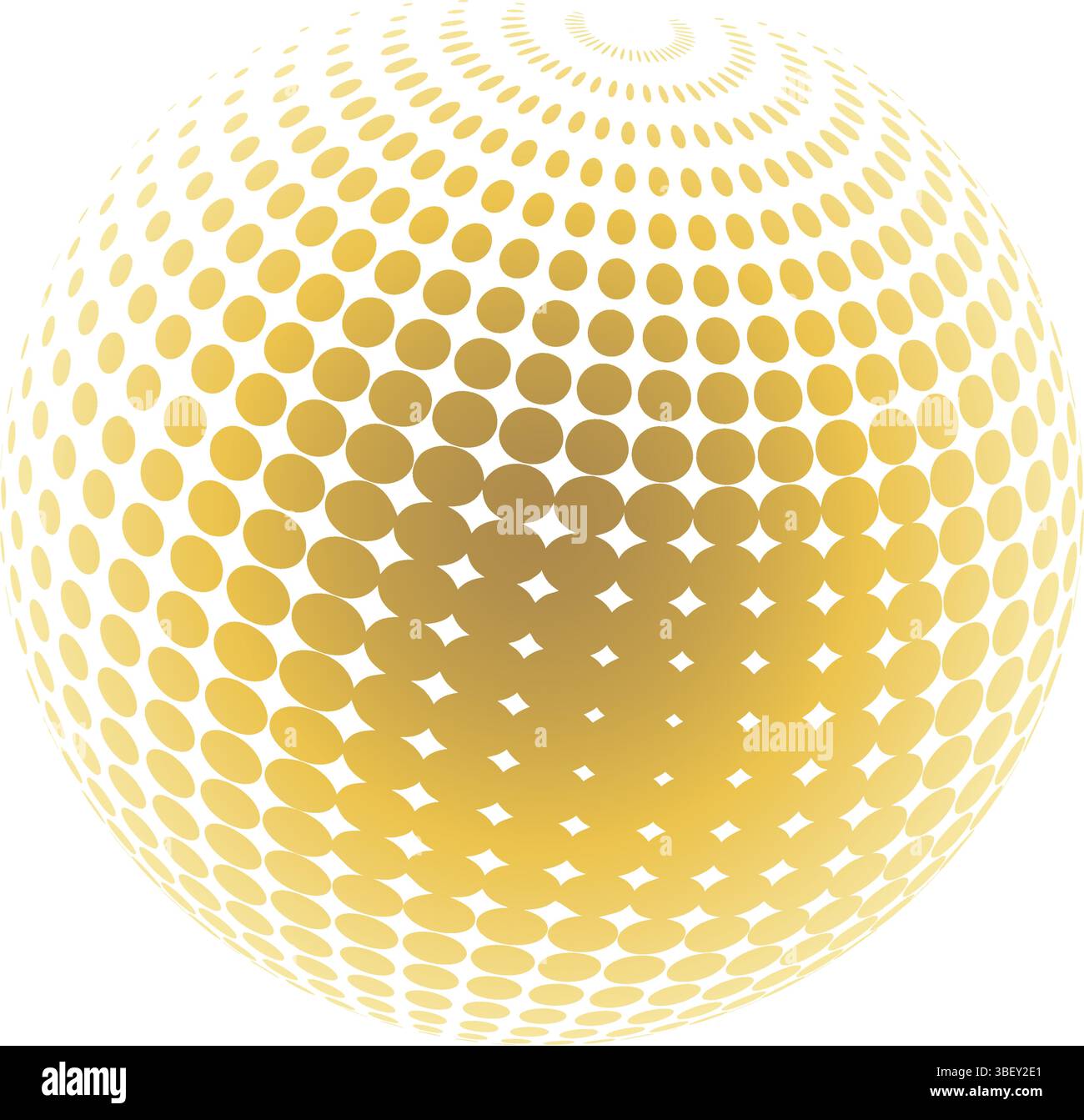 Contemporary set of halftone rounded 3d figures. Stock Vector