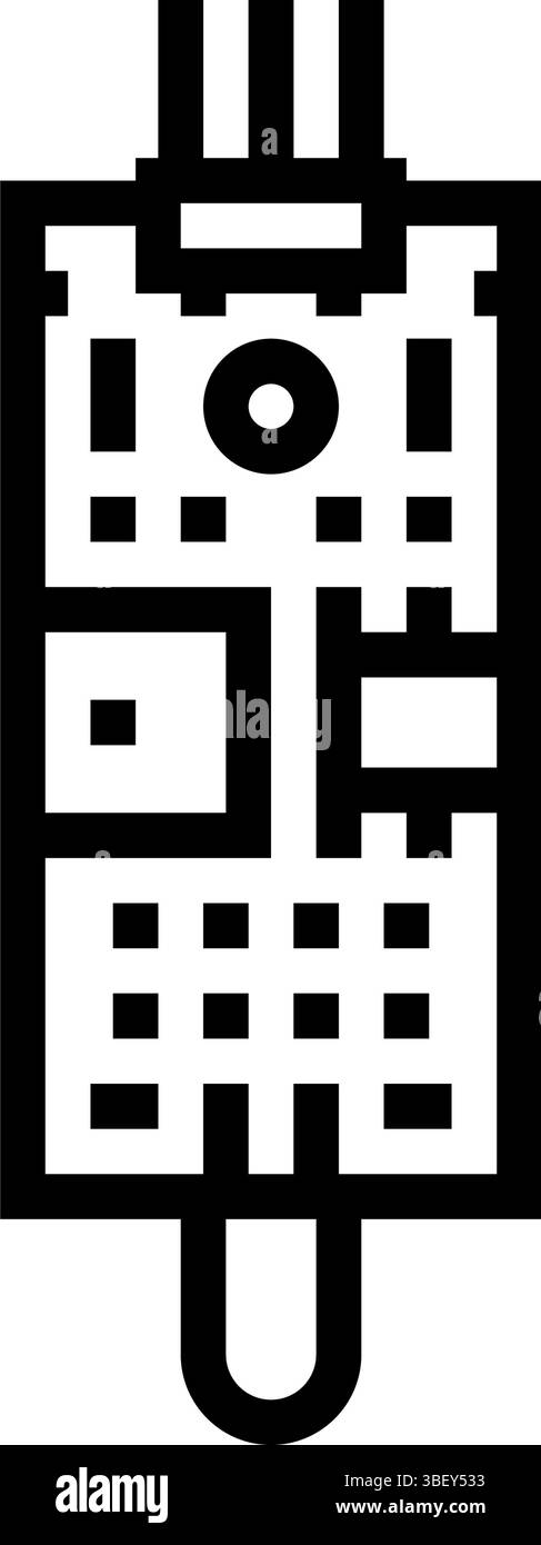 flame sensor module line icon vector illustration Stock Vector Image ...