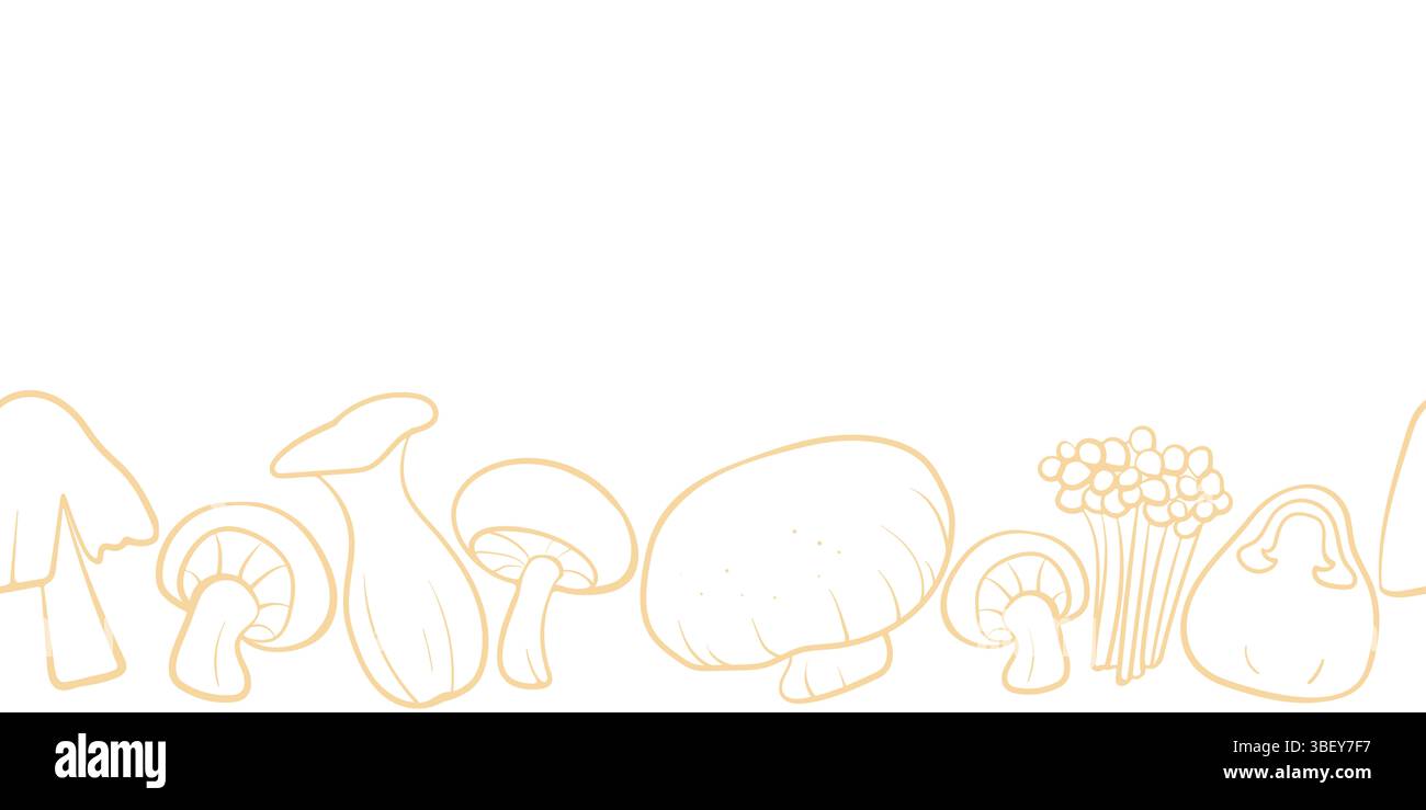 A seamless vegetable pattern in doodle hand-drawn style, featuring various veggies. Perfect for digital backgrounds, packaging, wrapping paper, textil Stock Photo