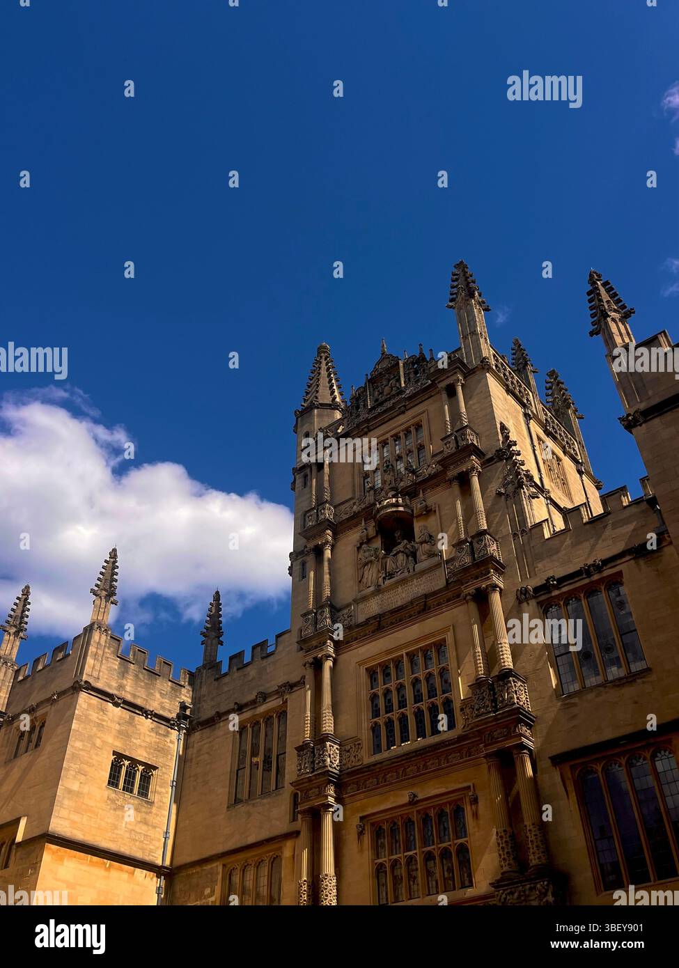 The aesthetic architecture of churches and cathedrals in Oxford in Oxfordshire, England, United Kingdom, Europe. - Smartphone Captured Stock Image