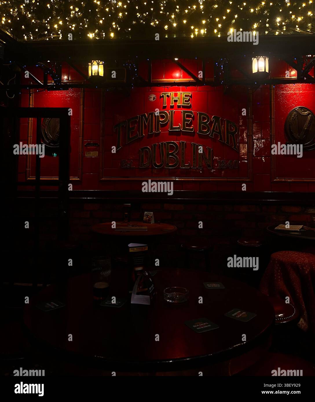 The Temple Bar Pub in Dublin, Ireland, United Kingdom, Europe. An iconic tourist attraction. - Smartphone Captured Stock Image