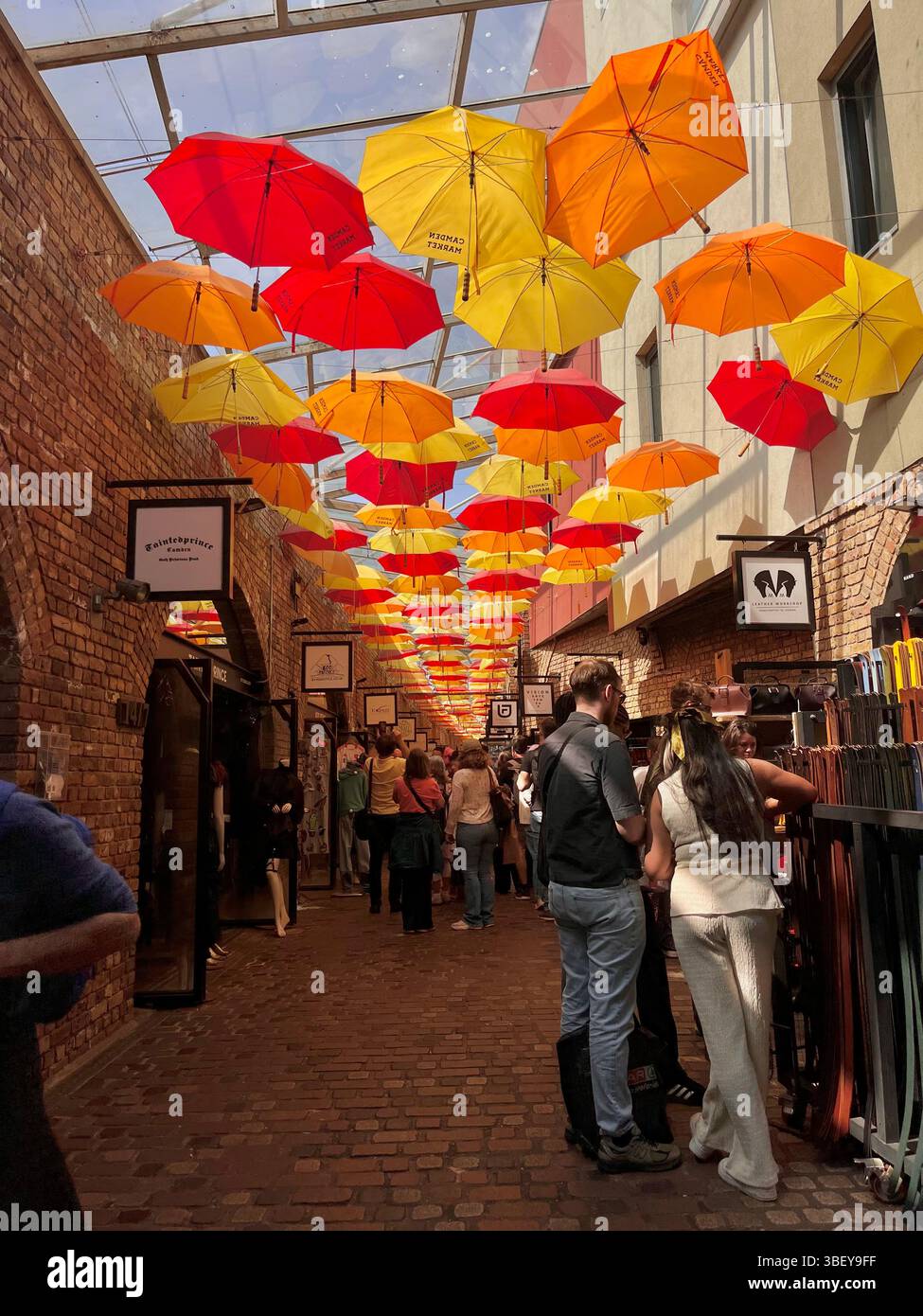 Camden Markets in London City, England, United Kingdom, Europe on a sunny day in Spring. - Smartphone Captured Stock Image